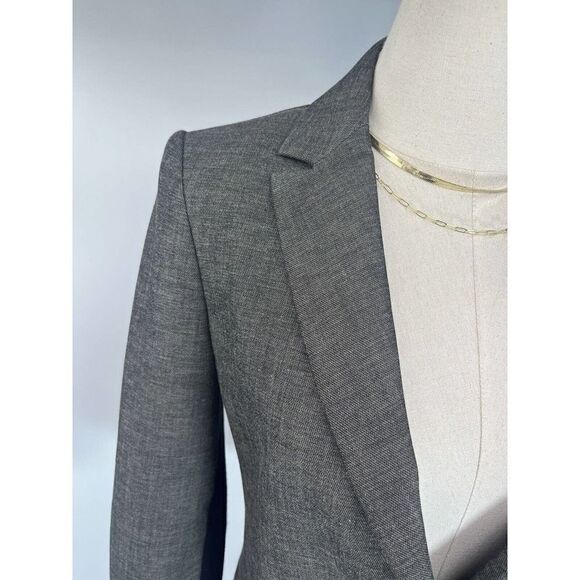 BCBG MaxAzria Womens Blazer Jacket Size XS Gray Black Structured - Picture 8 of 16